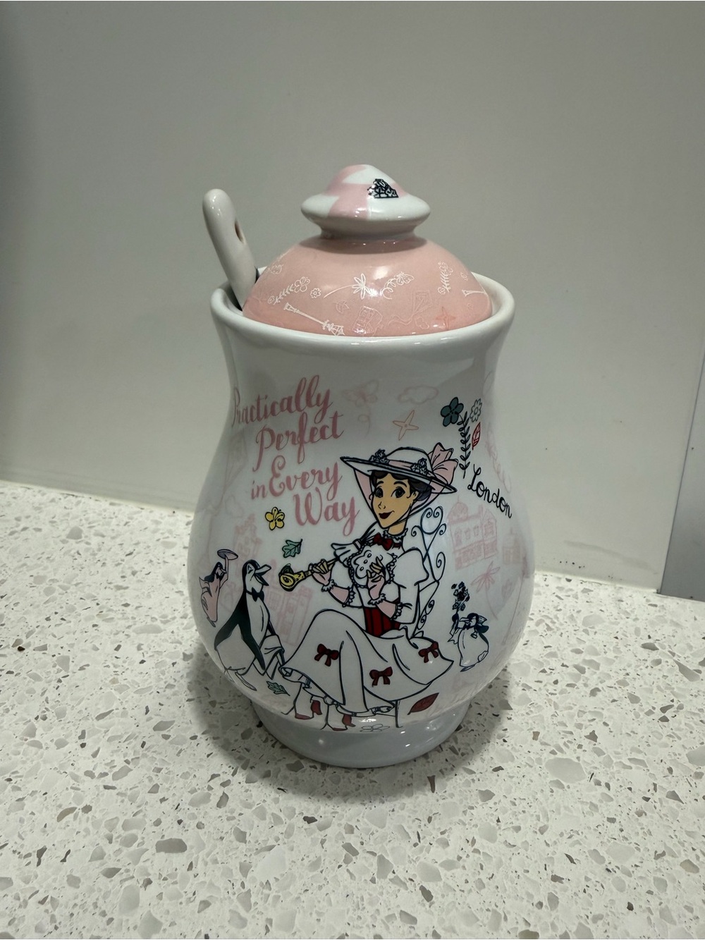 Disney Mary Poppins Epcot UK Pavilion Sugar Bowl and Spoon